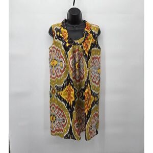 Roberta Freymann 100% Silk Dress Sleeveless Ikat Boho